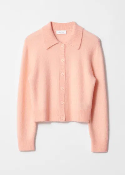 & Other Stories Collared Knit Cardigan In Orange