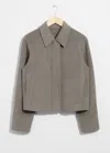 & Other Stories Collared Wool Jacket In Beige