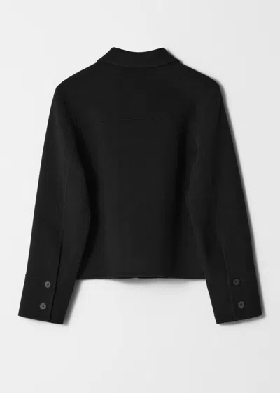 & Other Stories Collared Wool Jacket In Black