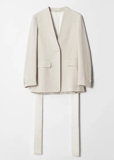 & Other Stories Collarless Blazer In Neutral