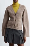& Other Stories Cotton & Wool Cardigan In Neutral