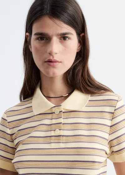 & Other Stories Cotton Piqué Polo Shirt In Neutral