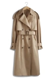 Shop & Other Stories Cotton Trench Coat In Beige Medium Dusty