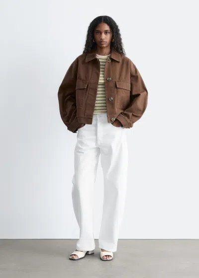 & Other Stories Cotton Utility Jacket In Brown