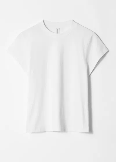 & Other Stories Crewneck Cotton T-shirt In White