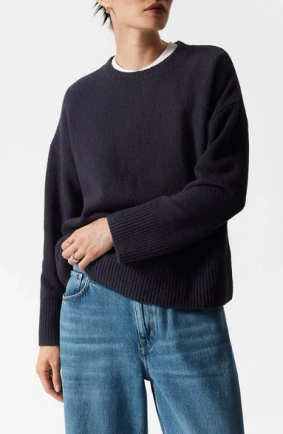 Shop & Other Stories Crewneck Sweater In Navy Blue