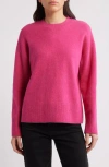 & Other Stories Relaxed Soft Wool Crewneck Sweater In Pink Bright
