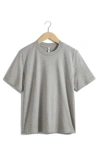 & Other Stories Crewneck T-shirt In Grey Medium Dusty