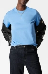 & Other Stories Crewneck T-shirt In New Blue Medium
