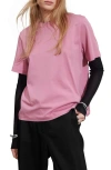 & Other Stories Crewneck T-shirt In Pink Medium Dusty