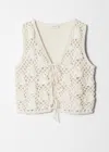 & Other Stories Crochet Vest In White