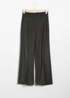 & Other Stories Cropped Tailored Trousers In Grey