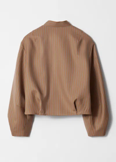 & Other Stories Cropped Wool Jacket In Yellow