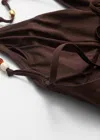 & Other Stories Cross-back V-neck Swimsuit In Burgundy