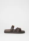 & Other Stories Cross-strap Leather Sandals