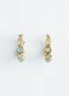 & Other Stories Crystal Mini Hoop Earrings In Blue