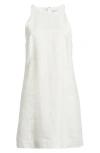 & Other Stories Cutaway Linen Minidress In White Dusty Light