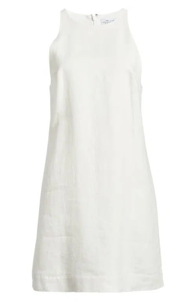 & Other Stories Cutaway Linen Minidress In White Dusty Light