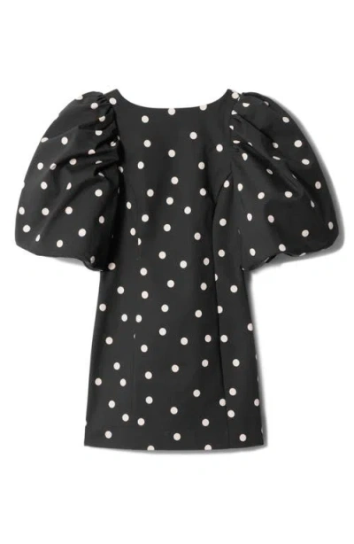 & Other Stories Damien Polka Dot Cotton Blend Minidress