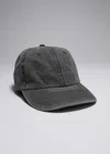 & Other Stories Denim Baseball Cap In Grey
