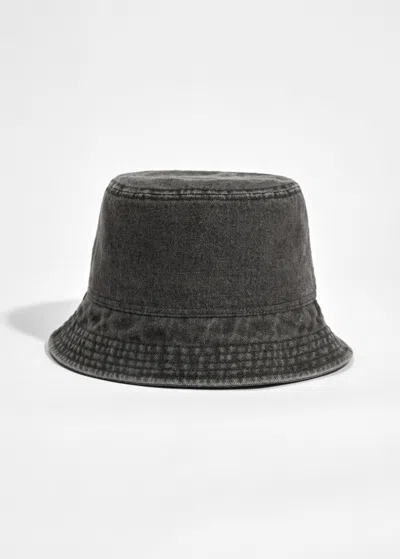 & Other Stories Denim Bucket Hat In Grey