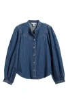 & Other Stories Denim Button-up Shirt In Blue Medium