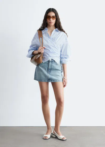 & Other Stories Denim Mini Skirt In Blue