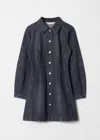& Other Stories Denim Shirt Mini Dress In Black