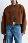 & Other Stories Double Wool Blend Jacket In Brown