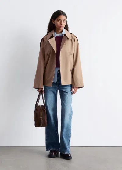 & Other Stories Double-breasted Trench Jacket In Brown
