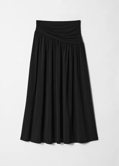 & Other Stories Draped Maxi Skirt In Black