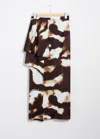 & Other Stories Draped Satin Midi Skirt In Brown