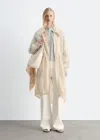 & Other Stories Drawstring Parka Coat In Neutral
