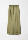 & Other Stories Drawstring Satin Trousers In Yellow
