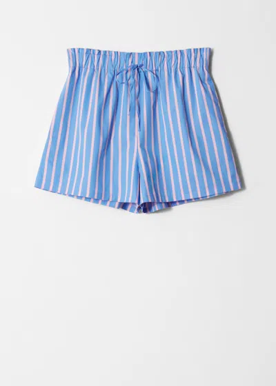 & Other Stories Drawstring Shorts In Blue