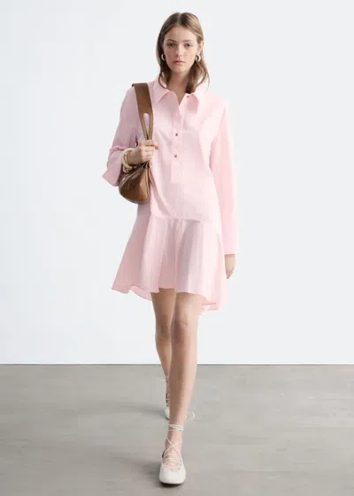 & Other Stories Drop-waist Shirt Dress In Pink