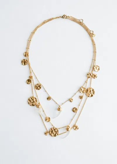 & Other Stories Embellished Layered Necklace In Gold