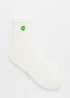 & Other Stories Embroidered Ankle Socks In White