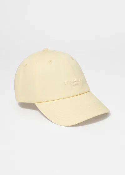& Other Stories Embroidered Baseball Cap In White