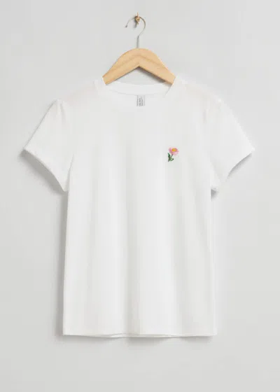 & Other Stories Embroidered T-shirt