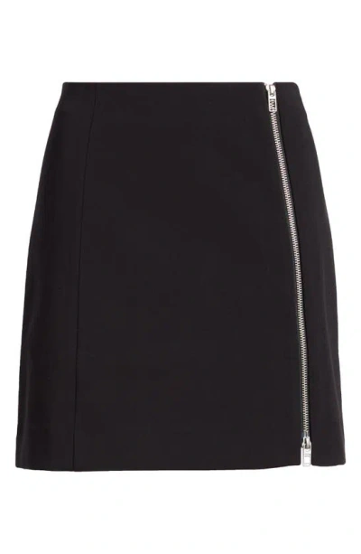 & Other Stories Exposed Zip Miniskirt In Black Dark