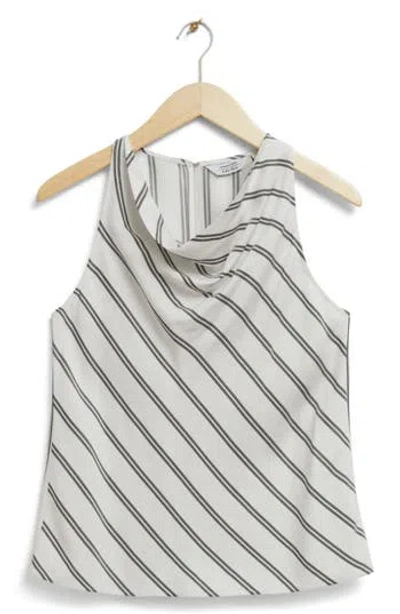 & Other Stories Fedora Stripe Top In White
