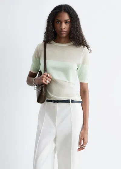 & Other Stories Fine-knit T-shirt In Green