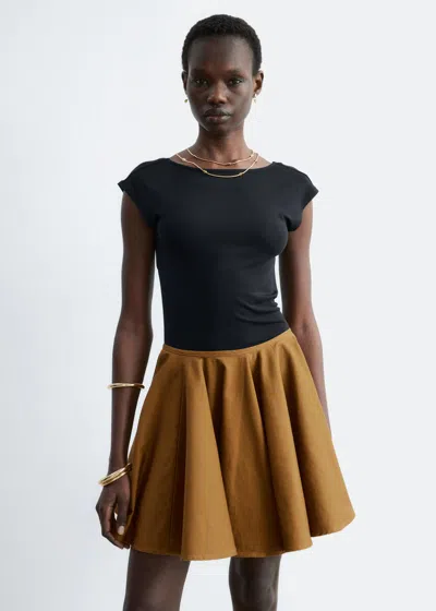 & Other Stories Fitted Open-back T-shirt In Black
