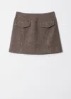 & Other Stories Flap-pocket Mini Skirt In Grey