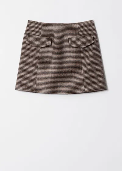 & Other Stories Flap-pocket Mini Skirt In Grey