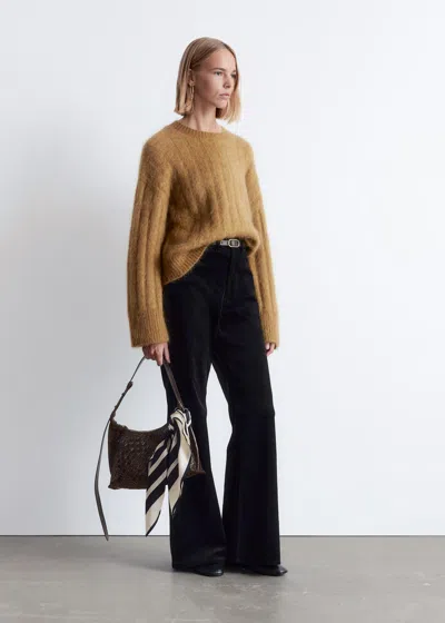 & Other Stories Flared Corduroy Trousers In Black