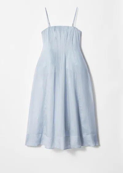 & Other Stories Flared Midi Dress In Blue