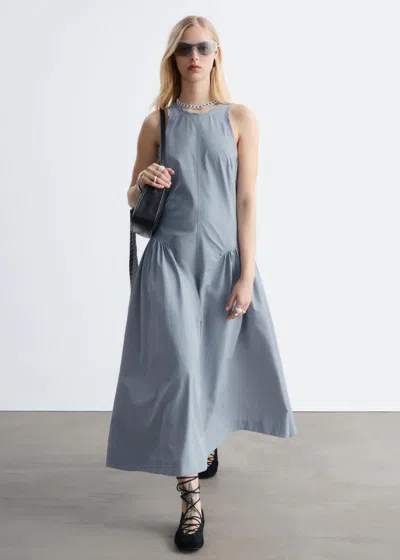 & Other Stories Flared Midi Dress In Gray