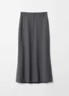 & Other Stories Flared Tailored Maxi Skirt In Grey